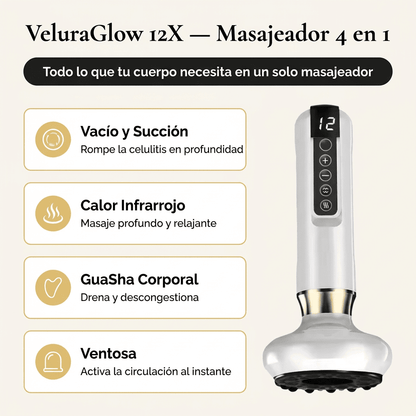 VeluraGlow 12X — Masajeador Anticelulitis